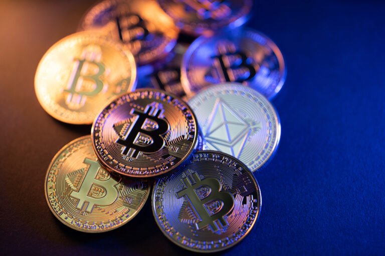 Bild von Bitcoins als Münzen